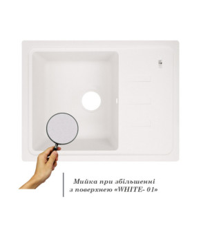 Кухонна мийка Lidz 620x435/200 WHI-01 (LIDZWHI01620435200)
