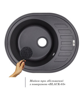 Кухонная мойка Lidz 620x500/200 BLA-03 (LIDZBLA03620500200)