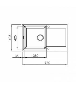 Кухонная мойка Lidz 790x495/230 BLA-03 (LIDZBLA03790495230)