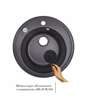 Кухонная мойка Lidz D510/200 BLA-03 (LIDZBLA03D510200)
