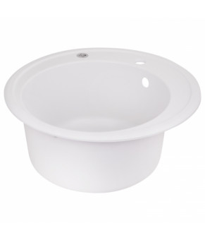 Круглая кухонная мойка Lidz D510/200 WHI-01 (LIDZWHI01D510200)