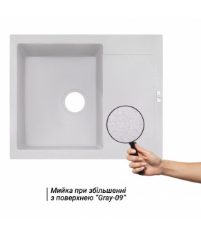 Кухонная мойка Lidz 625x500/200 GRA-09 (LIDZGRA09625500200)