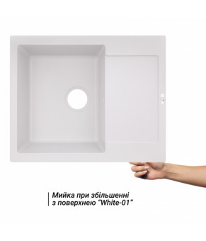 Кухонная мойка Lidz 625x500/200 WHI-01 (LIDZWHI01625500200)