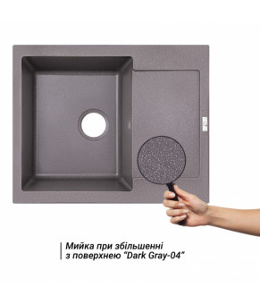 Кухонная мойка Lidz 625x500/200 GRE-04 (LIDZGRE04625500200)