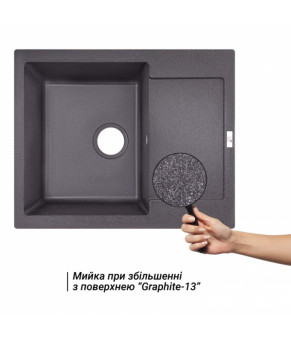 Кухонная мойка Lidz 625x500/200 GRF-13 (LIDZGRF13625500200)