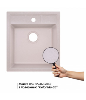 Кухонная мойка Lidz COL-06 Светло-бежевая Матовая (LIDZCOL06460515200)