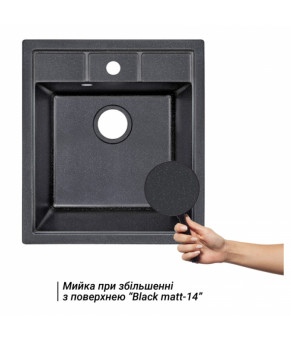 Кухонная мойка Lidz BLM-14 Черный металлик (LIDZBLM14460515200)