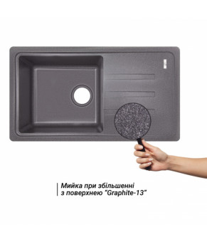 Кухонная мойка Lidz 780x435/200 GRF-13 (LIDZGRF13780435200)