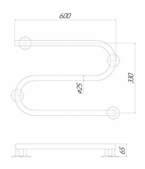 Полотенцесушитель электрический Lidz Snake (CRM) 600x330 RE