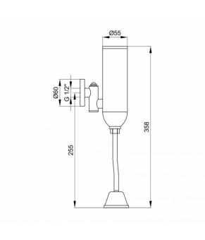 Бесконтактный сливной клапан для писсуара Lidz Tech 082CRM32536 Chrome