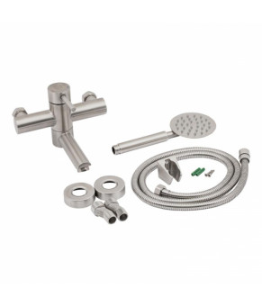 Смеситель для ванны Lidz Aria 006 с поворотным изливом (с душевым гарнитуром) (k35) LDARI006NKS34940 Nickel