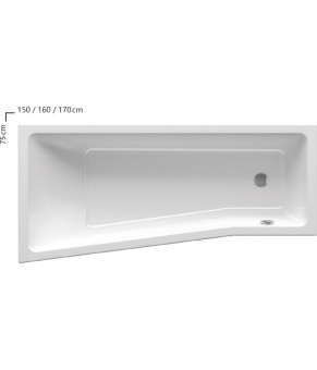 Акриловая ванна Ravak BeHappy II  150 x 75 C981000000