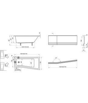 Акриловая ванна Ravak BeHappy II  150 x 75 C981000000