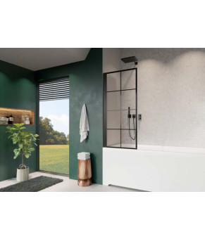 Шторка для ванни Radaway Nes 8 Black PNJ I Factory 80 10061080-54-55