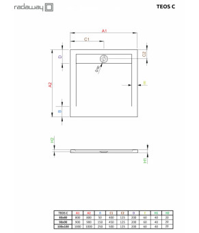 Поддон Radaway Teos C HTC100100-54