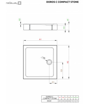 Поддон Radaway Doros C Compact SDRC9090-05-04S
