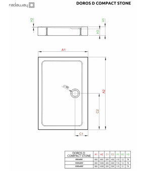 Поддон Radaway Doros D Compact SDRD9080-05-04S