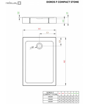 Поддон Radaway Doros F Compact SDRF1280-05-64S