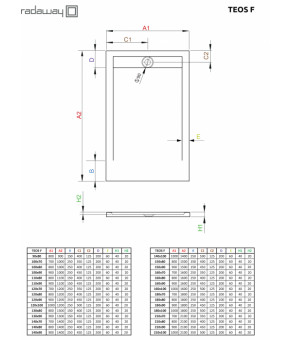 Поддон Radaway Teos F HTF11080-54