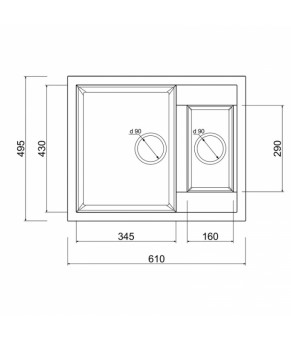 Кухонная мойка Lidz 615x500/200 BLM-14 (LIDZBLM14615500200)