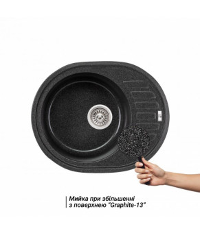 Кухонная мойка Lidz 620x500/200 GRF-13 (LIDZGRF13620500200) из искусственного камня