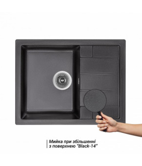 Кухонная мойка Lidz BLM-14 Черный металлик 650x500 (LIDZBLM14650500200)