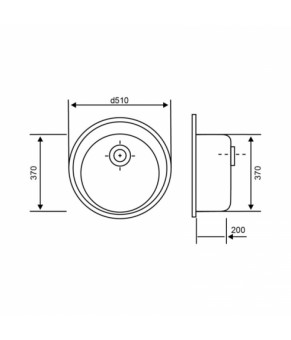 Кухонная мойка Lidz D510/200 BLM-14 (LIDZBLM14D510200)