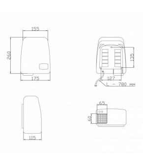 Сушилка для рук Lidz (WHI)-130.01.93 1200 Вт