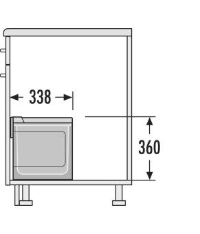 Встраиваемое ведро для мусора Hailo Space Saving 30 л (3644821)