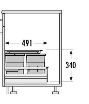Встраиваемая система 34л HAILO AS Separato K 600 18/8/8/D, 3620611