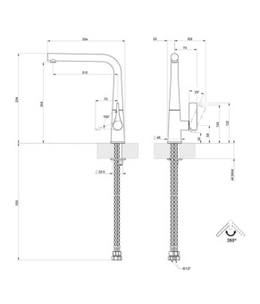 Смеситель Gessi Proton 17175299
