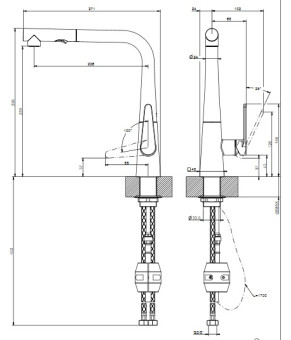 Смеситель Gessi Proton S 60107299