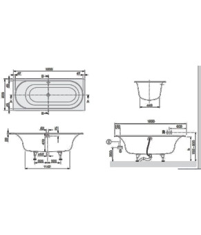 Ванна Villeroy and Boch Cetus Duo (BQ180CEU2V-01)