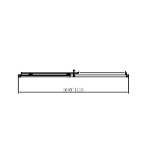 Душевая дверь в нишу Dusel EF185B Black Matt раздвижная, стекло прозрачное, 110х190