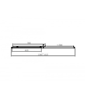 Душевая дверь в нишу Dusel EF185B Black Matt раздвижная, стекло прозрачное, 140х190, 418514