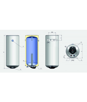 Водонагреватель Eldom Eureka 200 2x1.2 kW 72281D