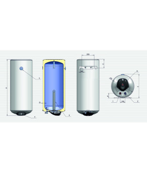 Водонагреватель Eldom Eureka 50 SLIM 2x0.8 kW WV05039D