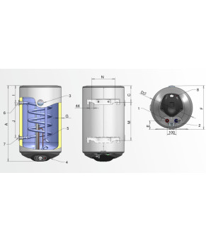 Водонагреватель Eldom Thermo 80 WV08046 TRG