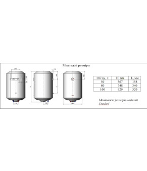 Водонагреватель Novatec Standart NT-S 50