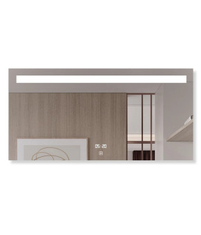 Зеркало Dusel LED DE-M3021 65х80 с часами 630212