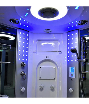 Гидромассажный бокс GOLSTON G-A2212 белый акрил, с парогенератором 1450*1450*2230
