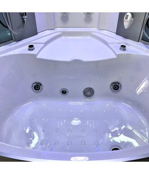 Гидромассажный бокс GOLSTON G-A2212 белый акрил, с парогенератором 1450*1450*2230