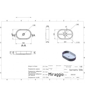 Умывальник Miraggio Sorrento 0000244