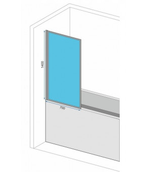 Шторка для ванной Rea Elegant 70X140 RAMA 9583451526