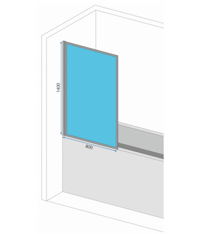 Шторка для ванной Rea Elegant 80X140 RAMA 9583435641