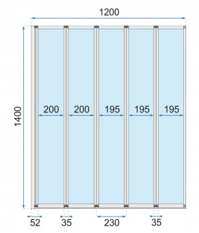 Шторка для ванной Rea Idea 120 REA-W0850