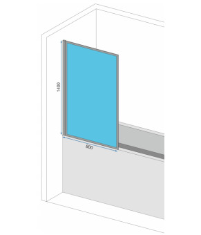 Шторка для ванной Rea Lagos-1 Czarny 80X140 REA-K4570