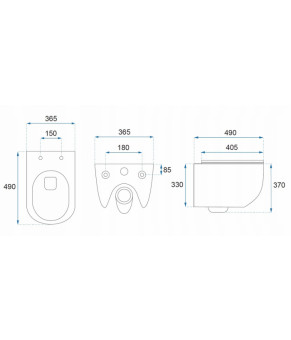 Унитаз Rea Carlo Mini Rimless REA-C1259