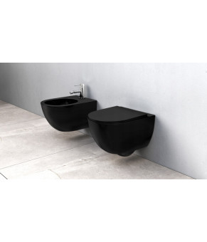 Унітаз Rea Carlo Mini Rimless Flat Black Mat REA-C8489