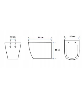 Унітаз Rea Carlo Mini Rimless Flat Black Mat REA-C8489